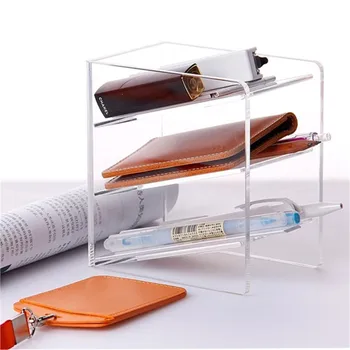 Прозрачный акриловый наклонный держатель для ручек, многофункциональный держатель для ручек, канцелярские принадлежности