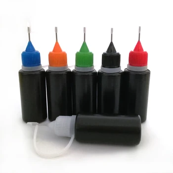10шт Пустые черные полиэтиленовые флаконы-капельницы объемом 15 мл с колпачками для игл Пластиковые флаконы для игл Многоразовый контейнер для электронной жидкости