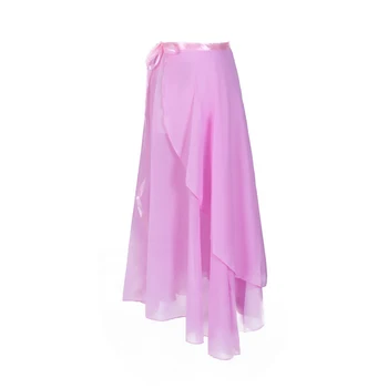 Женское балетное длинное платье, лирическое шифоновое балетное платье, двухслойное платье для девочек, Двухслойное двухцветное платье на шнуровке.