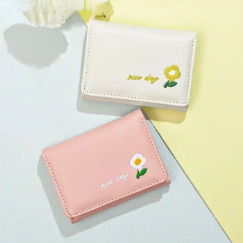 Dongxin - новая трансграничная корейская версия женского короткого кошелька Tide Wallet Ins, модный простой короткий зажим в три складки.