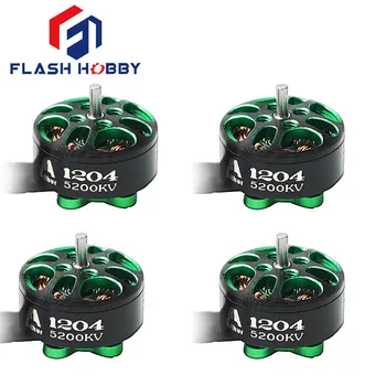 4ШТ FlashHobby A1204 1204 5200KV 3100KV 2500KV 2-4 S микро Бесщеточный Двигатель Для FPV Гоночного дрона Mini Multirotor