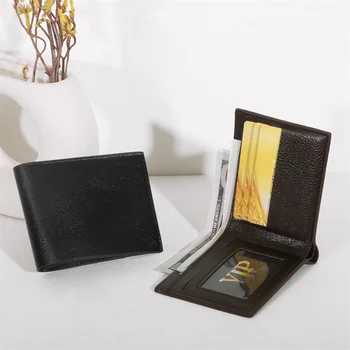 Мужская сумка для денег, кошелек, мини-тонкий кошелек из натуральной кожи, Rfid-держатель банковской кредитной карты, деловой минималистичный кошелек для мужчин