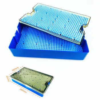 Коробка для стерилизационного лотка Силиконовый чехол для дезинфекции с силиконовым ковриком для лотка для дезинфекции хирургических инструментов