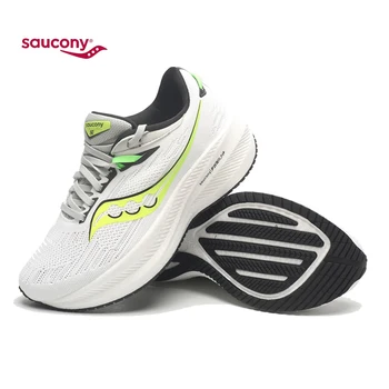 Мужские кроссовки Saucony для бега victory 21, Нескользящие эластичные дышащие амортизирующие марафонские кроссовки для мужчин