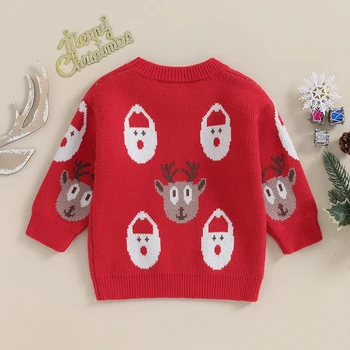 Уродливый свитер для малышей, рождественские наряды для девочек и мальчиков, Рождественский свитер, пуловер, толстовка, свитер с длинным рукавом, топ
