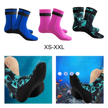 Мужские и женские носки для гидрокостюма, 3 мм неопреновые термоноски для дайвинга, противоскользящие спортивные носки, водные пинетки для подводного плавания, серфинга, каякинга