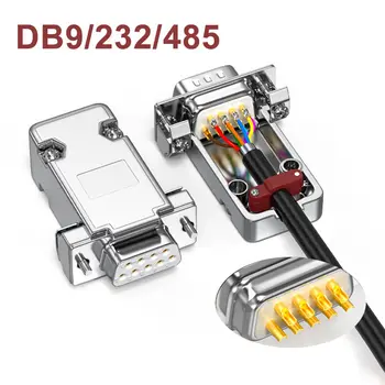 DB9 Штекерный Разъем D-SUB Позолоченный 3U 485 9-Контактный Разъем Для Пайки Последовательного Порта ABS COM Интерфейс RS232 Разъемы