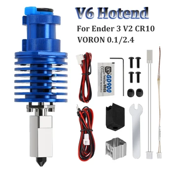 1/2 комплекта V6 Hotend Для Ender-3/CR10/VORON 2.4 0.1 Prusa 3Dпринтер J-head Высокоскоростная Печатающая головка Hotend Kit Для Ender 3 V2 CR10S