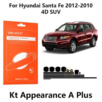 Защита Края Двери ZHUAIYA Дверная Ручка Чашка Защитная Пленка Для Краски TPU PPF Для Hyundai Santa Fe 2018-2010 4D SUV