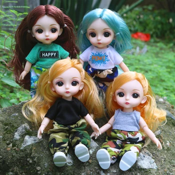 кукла 16 см В Милом И Элегантном Стиле, 13 Шарнирных Кукол С Подвижными Суставами, Подходящая К Одежде BJD Princess 1/12 Girl Gift Toy