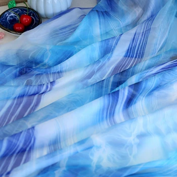 Шифоновая ткань с принтом 30D в китайском стиле Hanfu для платьев шарфов Ткани для одежды Оптом Ткань за метр для швейных материалов