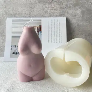 Новый продукт, Простая абстрактная форма для свечей для тела женщины, сделай САМ, Ароматерапевтическая штукатурка, Силиконовая форма для украшения гостиной в стиле ар-деко.