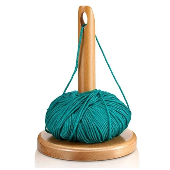Деревянный держатель для пряжи для вязания крючком С отверстиями, Аксессуар для вязания и вышивки, Инструмент для организации подарочной пряжи для бабушки