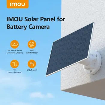 Солнечная Панель IMOU 3W IP65 Для Аккумуляторной камеры С подключением TYPEC Или USB Для IMOU Cell PT/Cell 2/Cell Go 13ft (4M) Кабель С 6V