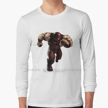 Футболка С длинным рукавом Juggernaut Футболка Juggernaut X Men Злодей Персонаж Комиксов Большой Шлем Мускулистый Парень Красный Человек Удар Злой Злой