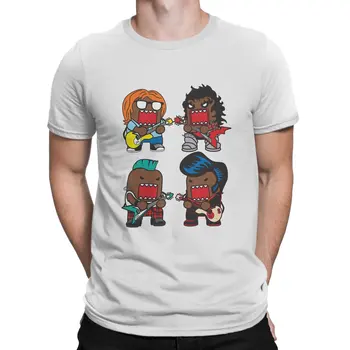 Domo Rockers Domo Kun Футболка из полиэстера, футболка с круглым вырезом в стиле панк, топы в стиле харадзюку