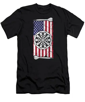 Подарочная футболка для игры в дартс с флагом США