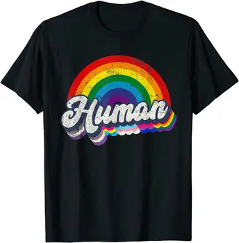 Человеческий ЛГБТ-Флаг Месяц Гей-Прайда Трансгендерных Радужных Лесбиянок Размер футболки S-5XL