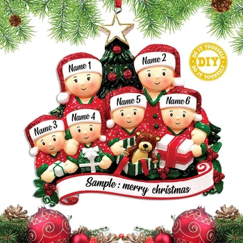 2024 Новый Год DIY Личная Семейная Рождественская Елка Детский Подарок Подвесной Орнамент Кулон