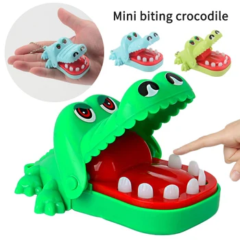 Игрушки для взаимодействия родителей и детей, Декомпрессионный Маленький кусачий крокодил, брелок для ключей из крокодиловой кожи, мини-поезд, внимание детей