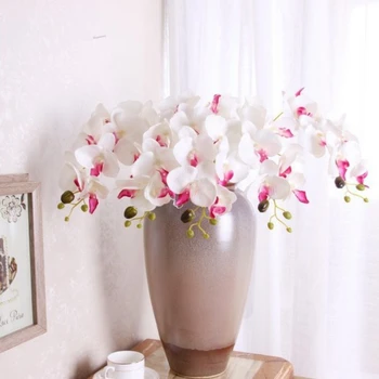 Орхидея Фаленопсис с 7 головками, Свадебное украшение дома, Украшение дома, Украшение гостиной, Ваза, Цветочная композиция