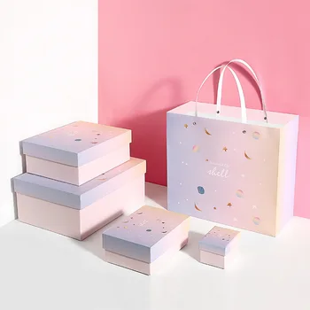 роскошные подарочные упаковочные коробки и пакеты для подарка Подарочная коробка Pink Dream Star Moon Роскошная подарочная изысканная упаковочная коробка