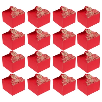 Изысканная Упаковка Подарочная коробка Красный Подарочный футляр для конфет Портативная Свадебная коробка для конфет Коробка для конфет Мешок конфет Подарочная коробка для свадебных принадлежностей