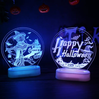 Счастливого Хэллоуина, светодиодные ночники, страшная тыква-скелет 2022, декор для вечеринки в честь Хэллоуина для дома, товары для вечеринок ужасов 