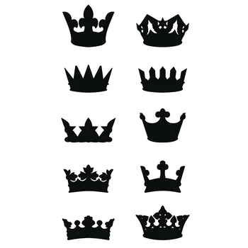 10шт Новых штампов для резки Короны Король Королева Принцесса Металлический Трафарет для поделок Альбом Подарочная карта Ремесло Декоративное