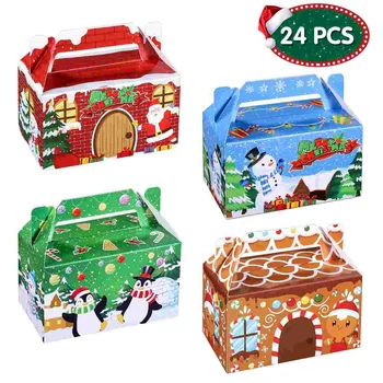 Рождественская Коробкаpaperbox Шоколад, сладкое печенье, канун праздника Санта-Клауса, конфеты, угощение для вечеринки