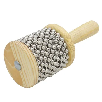 Dia.3.4 Pop Деревянный ручной шейкер Cabasa Детский ударный инструмент для дошкольного обучения