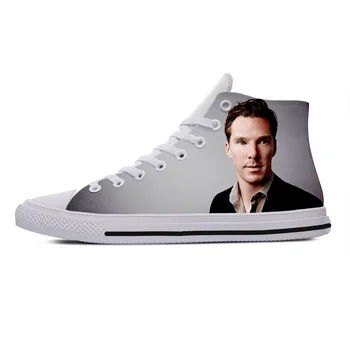 Модные высокие кроссовки Benedict Cumberbatch, Мужские и женские кроссовки с высоким берцем, Высококачественная легкая спортивная обувь, Удобная повседневная обувь