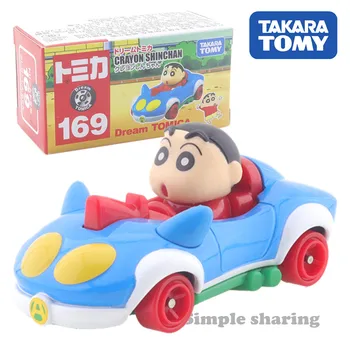 Takara Tomy Dream Tomica № 169 Crayon Shin-chan Игрушечная машинка, Отлитая под давлением, Забавные детские куклы для детей