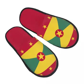 Тапочки С Флагом Гренады Для Женщин И Мужчин, Пушистые Зимние Теплые Тапочки, Домашние Тапочки