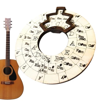 3 ШТ Инструмент для обучения игре на гитаре Circle Of Fifths Wheel Circle Wooden Wheel Инструмент для создания деревянной мелодии