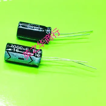 оригинальный новый встроенный электролитический конденсатор 16V1000UF 1000UF16V 10x17mm