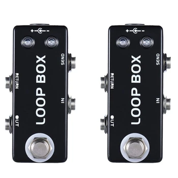 2X Педаль эффектов для мини-гитары Mosky Loop Box Switcher Выбор канала True Bypass
