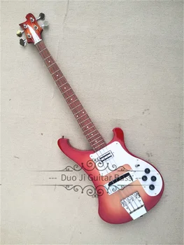 4-струнная бас-гитара 4001 бас-гитара кленовый гриф через корпус из липы красный палисандровый гриф белая накладка