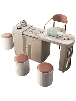 Телескопический передвижной чайный столик из массива дерева для мелкого домашнего использования, легкая роскошная, простая и многофункциональная каменная доска