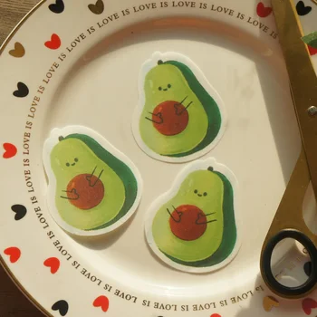 28шт Бумажная наклейка с рисунком авокадо в качестве креативного бумажного фона для скрапбукинга своими руками