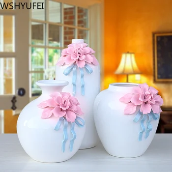 Европейская креативная ваза, современная фарфоровая ваза, Керамическая модная ваза для цветов, комната, кабинет, Домашнее произведение искусства, Свадебное украшение