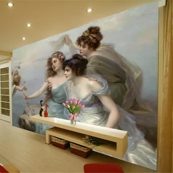 Изготовленная на заказ картина маслом Европейского Дворца Фотообои Обои для ресторана 3D Декор гостиной Спальни Настенные обои 3D