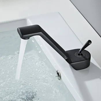 Пистолет для умывальника в ванной, серый кран, шкаф для ванной, умывальник, смеситель Nordic Creative, горячая и холодная медь