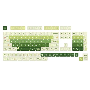 133 Клавиши Механическая Клавиатура Keycaps Светло-Зеленый XDA Высота PBT Keycap Сублимация для 61/64/68/87/96/104/108 Прямая Поставка