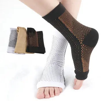 Новые компрессионные носки для лодыжек, восстанавливающие трещины при невропатии, носки с каблуком, заживляющие трещины, дышащие носки с открытым носком, предотвращающие обветривание ног.