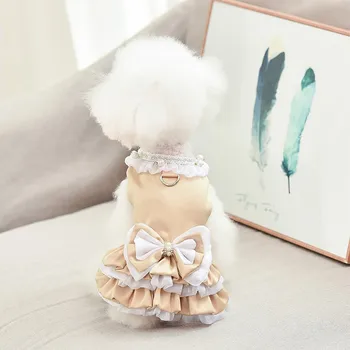 Милая юбка для собак в стиле принцессы, Корейская версия, Модное Роскошное платье для щенков Бишон, одежда для плюшевых мишек