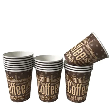 Индивидуальный продукт 8 унций Бумажный Стаканчик с полиэтиленовым покрытием Различного размера, Чашки для горячего какао, Кофе, Одноразовый Одностенный стаканчик