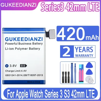 GUKEEDIANZI Сменный аккумулятор Серии 3 для Apple Watch iWatch Серии 3 S3 38 мм 42 мм LTE GPS Batterij Batteria + НОМЕР трека