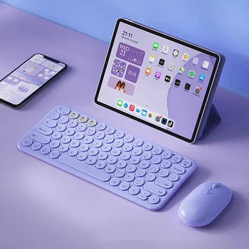 Игровая беспроводная Bluetooth-совместимая клавиатура и мышь, перезаряжаемая для ноутбука Macbook PC, геймера, iPad, планшетного компьютера, клавиатуры и мыши