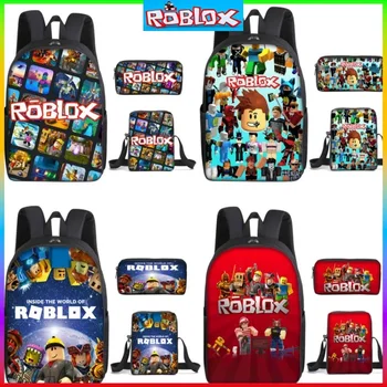 3 шт./компл., 3D-печать игры Roblox с учениками начальной и средней школы, аниме-мультфильм Mochila, спортивные плюшевые рюкзаки